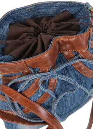 Джинсовая сумка женская fashion jeans bag синяя8 фото