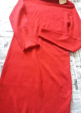 Платье (туника) красного цвета4 фото