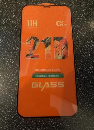 Защитное стекло 21d id для iphone 12pro max2 фото