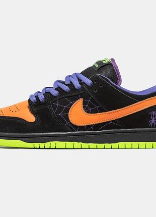 Мужские кроссовки с мехом nike sb dunk low night of mischief halloween fur