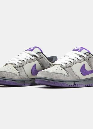 Мужские кроссовки с мехом nike sb dunk low purple pegion fur3 фото