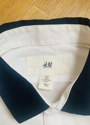 Рубашка мужская приталенная стрейчевая сорочка h&amp;m размер м3 фото