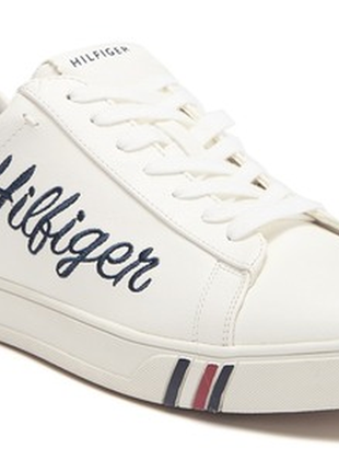 Чоловічі шкіряні кросівки томму hilfiger jason embroidered sneaker, оригінал!