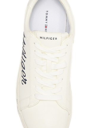 Чоловічі шкіряні кросівки томму hilfiger jason embroidered sneaker, оригінал!4 фото