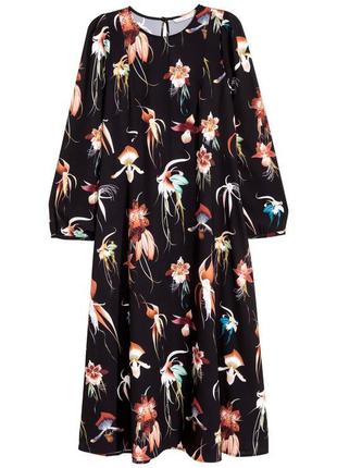 Цветочное удлиненное платье h&m