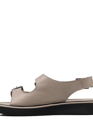 Босоніжки жіночі бежеві шкіряні 1537лz-а3 фото
