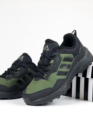 Р.41-46 кроссовки adidas terrex gore-tex зеленые термо