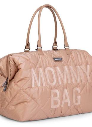 Сумка для мам childhome mommy bag puffered beige