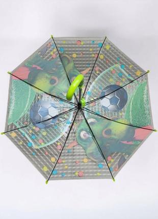 Дитяча парасолька тростина напівавтомат із системою антивітер від фірми rain proof з яскравим принтом3 фото