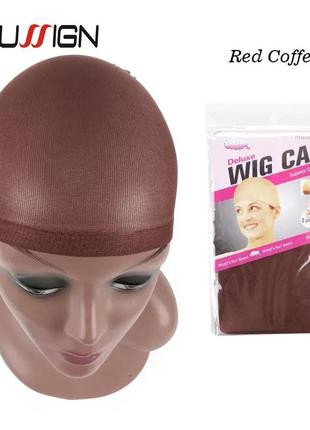 Сеточка шапочка под парик коричневая 2 шт. в упаковке, для фиксации волос для сна9 фото