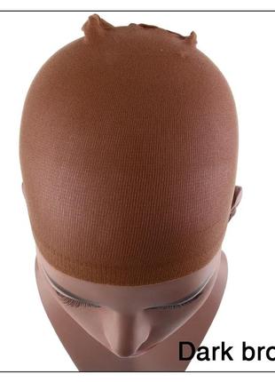 Сеточка шапочка под парик коричневая 2 шт. в упаковке, для фиксации волос для сна6 фото