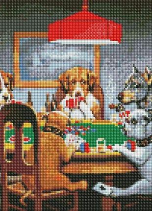 Набор с алмазной мозаикой "собаки играют в покер" 40х50см