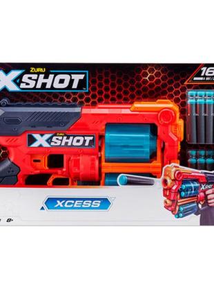 Скорострельный бластер zuru x-shot red excel xcess tk-12 16 патронов 36436r