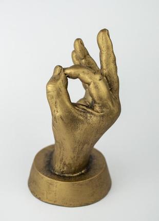 Статуетка рука "ок!" (окей) 24 см   сп514-3 бронза
