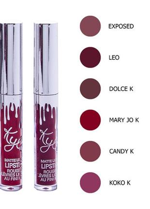 Набір рідких матових помад kylie birthday edition matte liquid lipstick2 фото