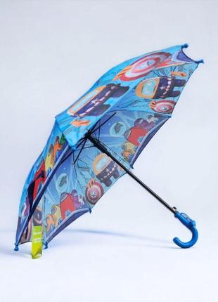 Дитяча парасолька для хлопчика з яскравим принтом among us, аманг ас від фірми rain proof2 фото