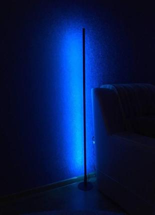 Напольный угловой led торшер 1.5м лед лампа ночник rgb подсветка два вида управления (bon)5 фото