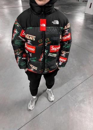 Чоловіча жіноча зимова куртка the north face пуховик оверсайз до -30*с тнф унісекс чорна   (bon)
