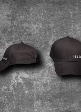 Кепка мужская женская reload спортивная темно-серая | бейсболка хлопковая унисекс на лето (bon)