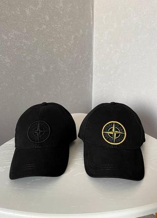 Кепка stone island черная летняя мужская женская | бейсболка стон айленд спортивная (bon)7 фото