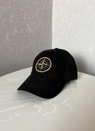 Кепка stone island черная летняя мужская женская | бейсболка стон айленд спортивная (bon)4 фото