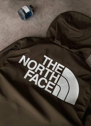 Чоловіча вітровка the north face хакі весняна осінка куртка зе норт фейс із плащової тканини (bon)2 фото