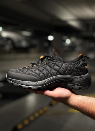 Чоловічі зимові кросівки merrell ice cap moc black термо-чорні з жовтогарячим до -21*с мерелл (bon)