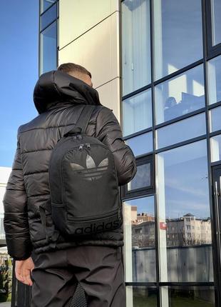 Мужской рюкзак adidas спортивный городской черный портфель адидас мужской женский (bon)8 фото