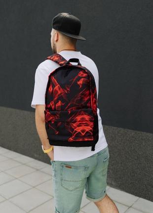 Рюкзак міський із принтом вогонь портфель із принтом для навчання і для повсякденного носіння (bon)1 фото