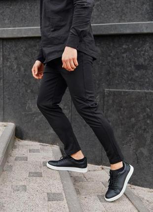 Мужские классические черные брюки базовые однотонные   (bon)
