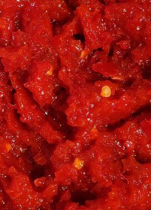 Соус з червоного перцю гостро-солодкий, з врожаю 2023, банка - скло, 395 мл4 фото