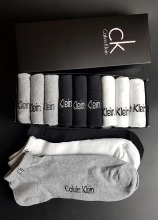Набор мужских носков calvin klein 9 шт | мужские укороченные носки кельвин кляйн (bon)1 фото