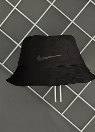 Панама nike котонова чоловіча жіноча панамка найк чорна (bon)