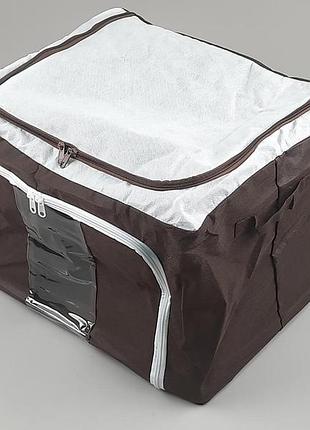 Коробка-органайзер каркасна коричневого кольору  ш 48*д 40 в 33 см.  для зберігання