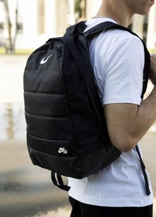 Рюкзак nike air спортивный городской серый мужской женский портфель найк с кожаным дном  |3 фото