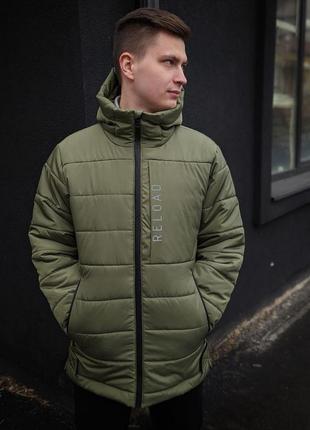 Мужская зимняя куртка arctic до -25*с теплая хаки удлиненная | мужской пуховик зимний с капюшоном (bon)