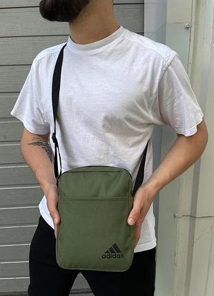 Мессенджер adidas хаки | сумка через плечо адидас барсетка (bon)