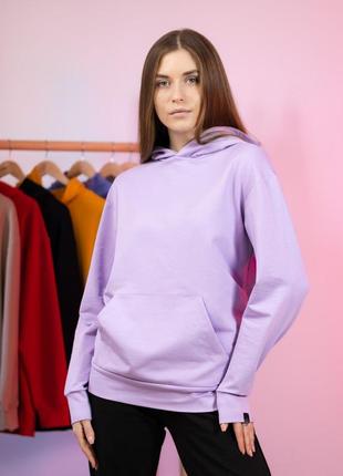 Жіноча толстовка фіолетова весняна літня двонитка кофта з капюшоном (bon)