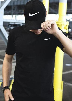 Кепка nike мужская женская коттоновая черная | бейсболка найк на лето (bon)