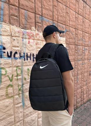 Рюкзак nike спортивный черный мужской женский портфель найк городской с кожаным дном (bon)9 фото