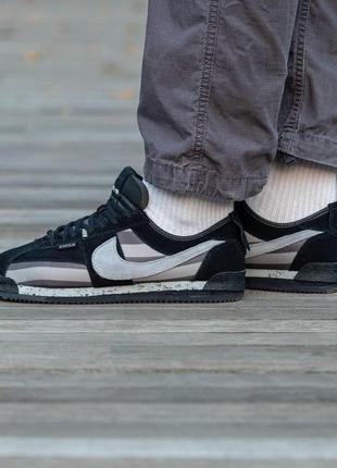 Чоловічі кросівки nike cortez x union чорні замшеві найк кортез весняні осінні (bon)