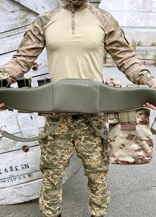 Ременно-плечевая система тактическая рпс корд с лямками военная армейская мультикам (bon)