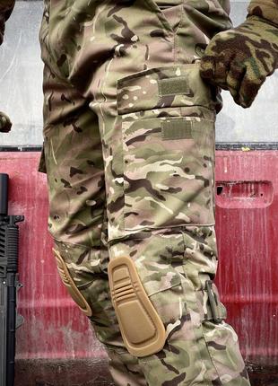 Мужские зимние тактические брюки камуфляжные с наколенниками на флисе | армейские штаны теплые мультикам (bon)5 фото