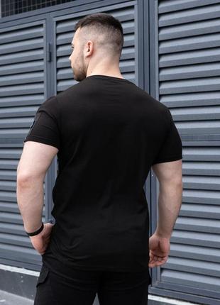 Мужская тактическая футболка черная с липучками под шевроны армейская на лето (bon)3 фото