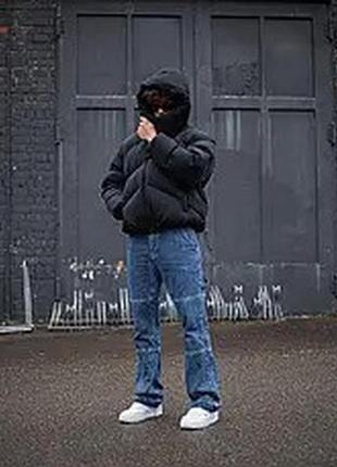 Мужская зимняя куртка оверсайз черная до -30*с quadro | мужской теплый пуховик зимний...