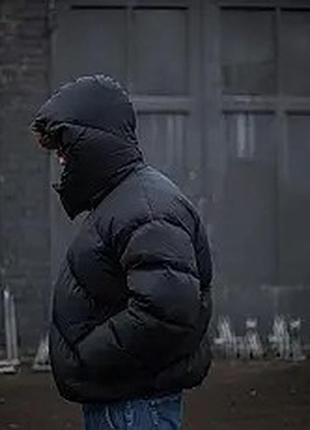 Мужская зимняя куртка оверсайз черная до -30*с quadro | мужской теплый пуховик зимний...