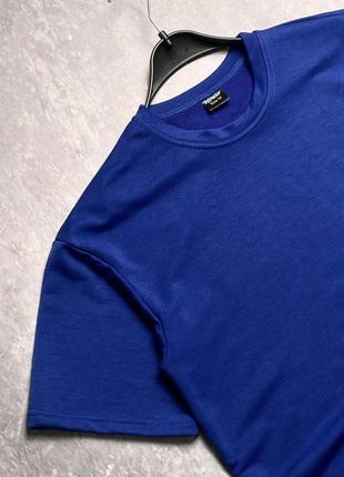 Чоловічий спортивний костюм оверсайз футболка + штани літній синій комплект повсякденний на літо (bon)2 фото