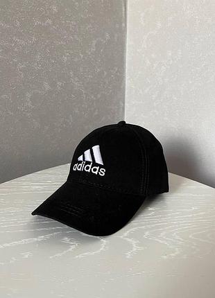 Чоловіча кепка adidas котонова чорна  ⁇  бейсболка жіноча адідас на літо (bon)