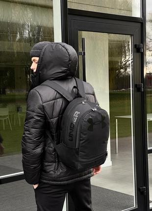 Мужской рюкзак under armour спортивный городской черный мужской женский портфель андер армор (bon)6 фото