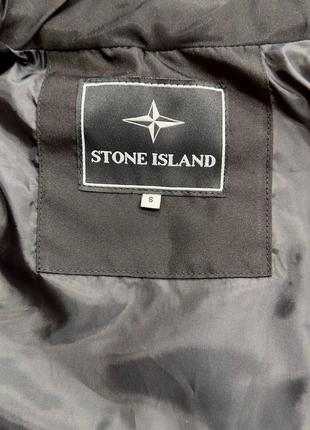 Чоловіча жилетка stone island чорна без капюшона весняна осінка безрукавка стьобана стон айленд (bon)4 фото